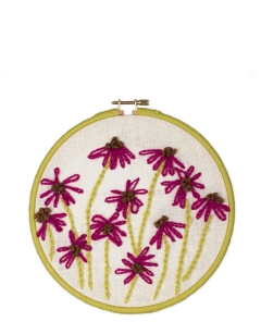 Echinacea Embroidery Hoop