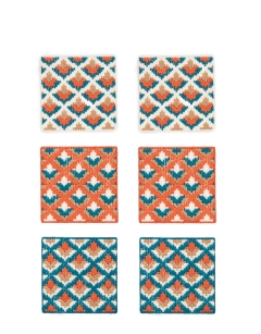 Bargello Tile Coaster Kit: Paris