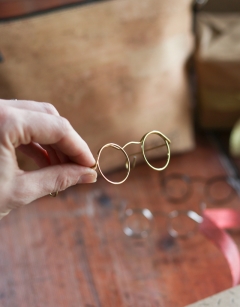 Gold Doll Glasses