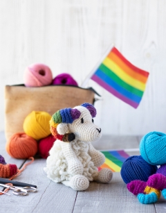 Dougie the Pride Ram: Rainbow Flag